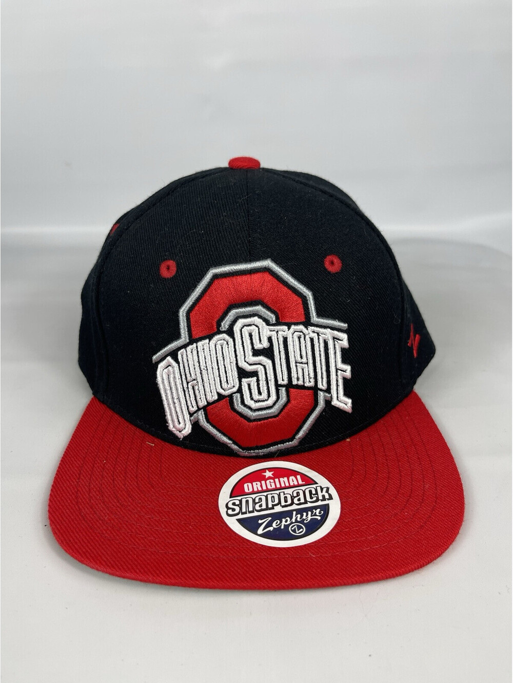 Ohio State Hat Green Under Brim Snapback embroidered Block logo Zephyr cap